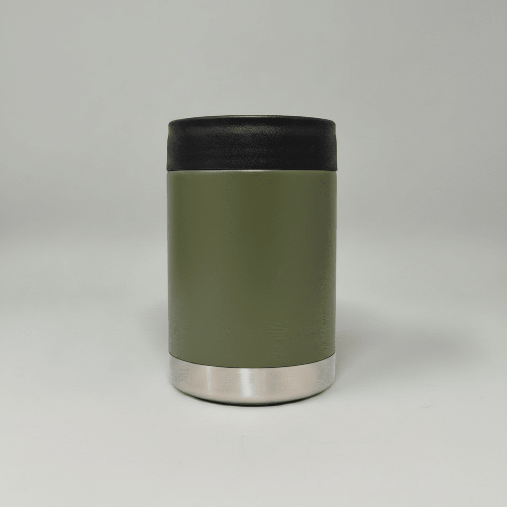 12oz Can Cooler - Army Green - LoneStar Adhesive