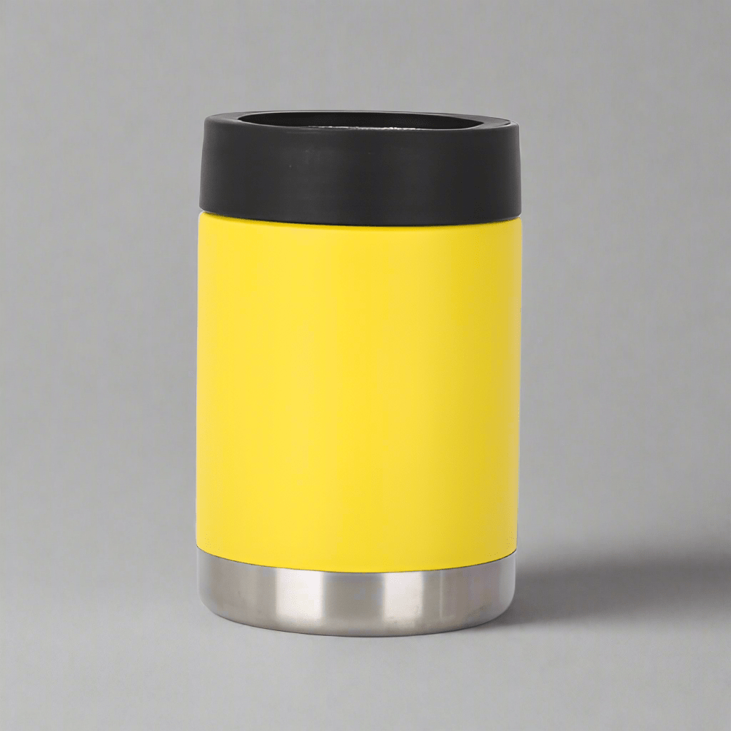 12oz Can Cooler - Yellow - LoneStar Adhesive