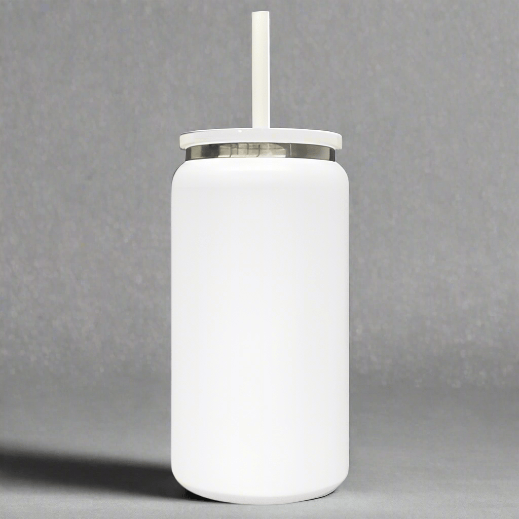 16oz Mirror Black Plated Tumbler - White - LoneStar Adhesive