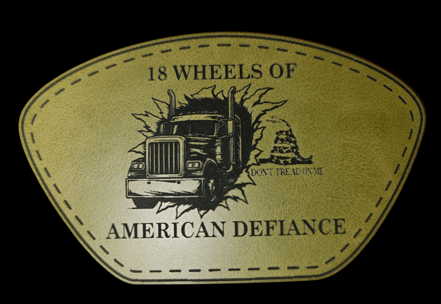 18 Wheels of American Defiance Busting Through Don't Tread Flag - LoneStar Adhesive