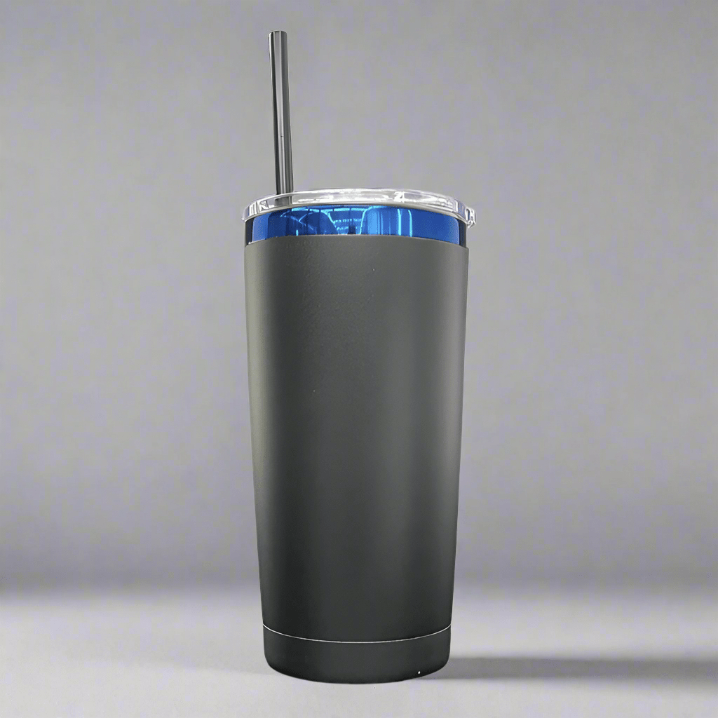 20oz Blue Plated Tumbler - Black - LoneStar Adhesive