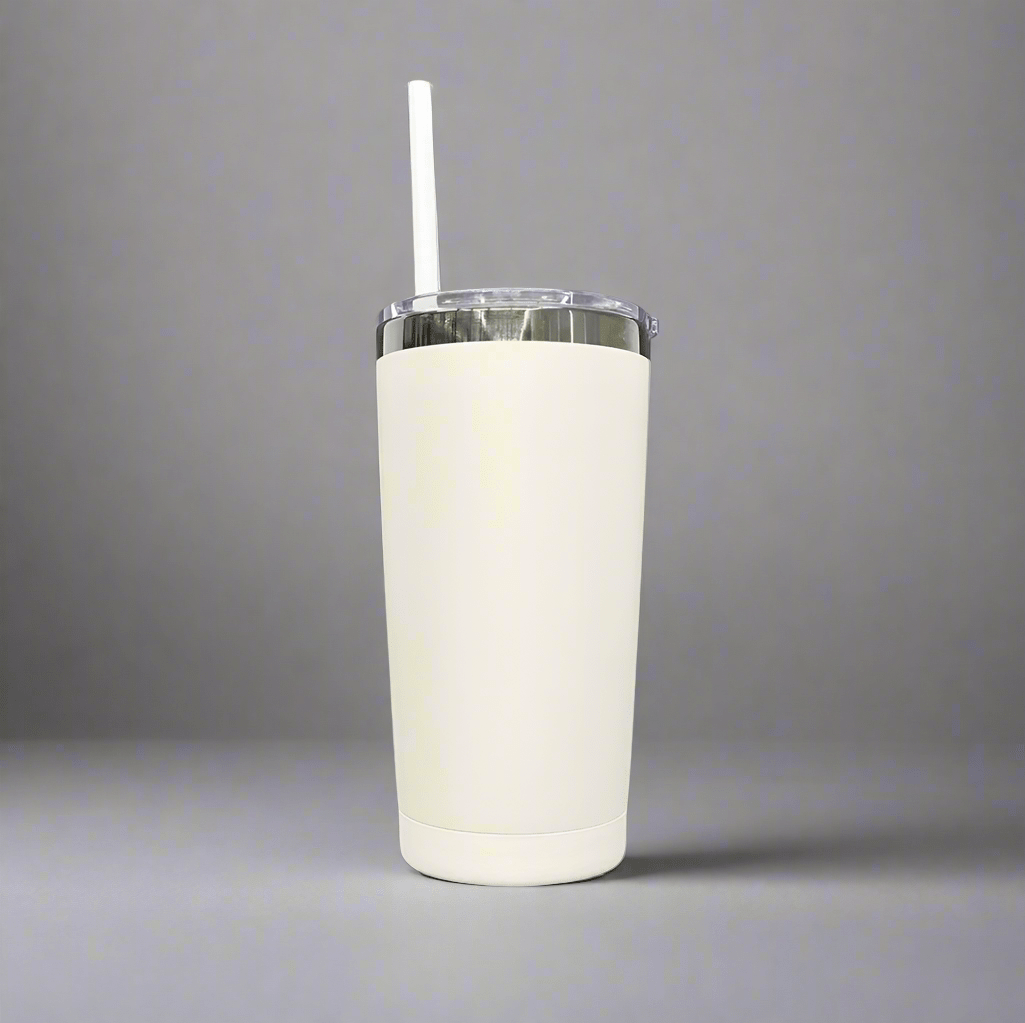 20oz Mirror Black Plated Tumbler - Cream - LoneStar Adhesive