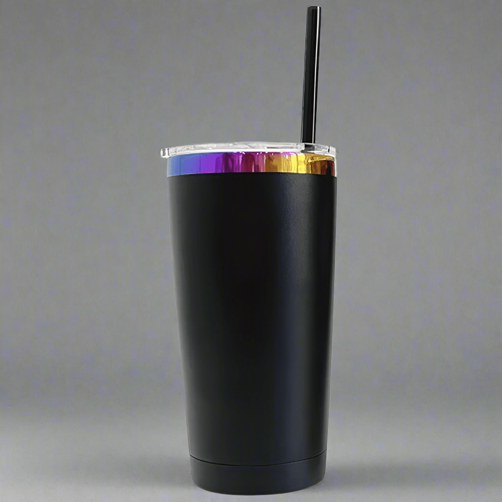 20oz Rainbow Plated Tumbler - Black - LoneStar Adhesive