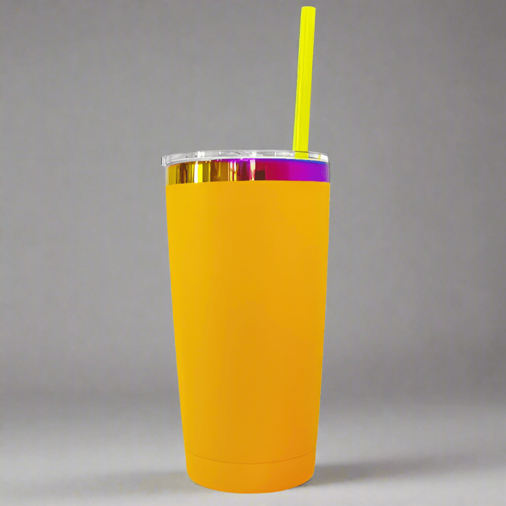 20oz Rainbow Plated Tumbler - Goldenrod - LoneStar Adhesive