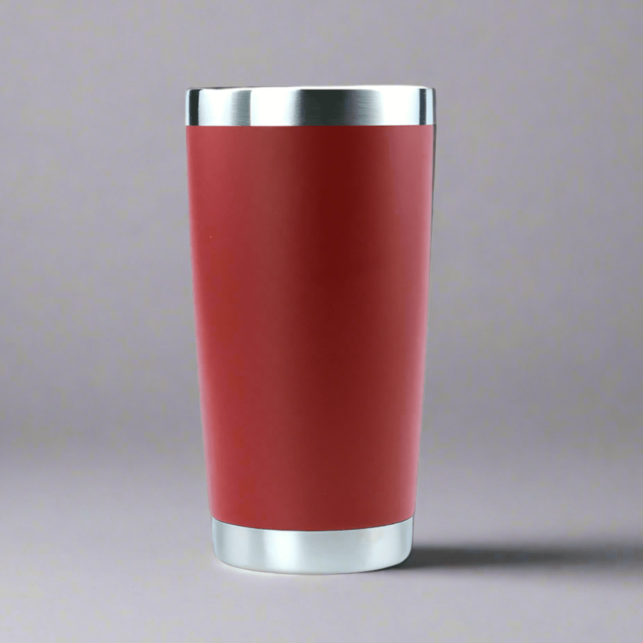 20oz Stainless Tumbler w/ Magnet Sliding Lid - Dark Red - LoneStar Adhesive