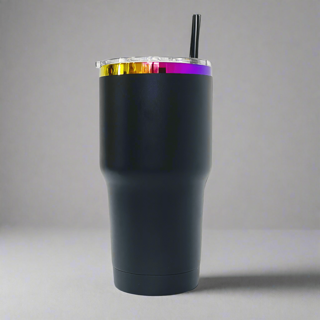 30oz Rainbow Plated Tumbler - Black - LoneStar Adhesive