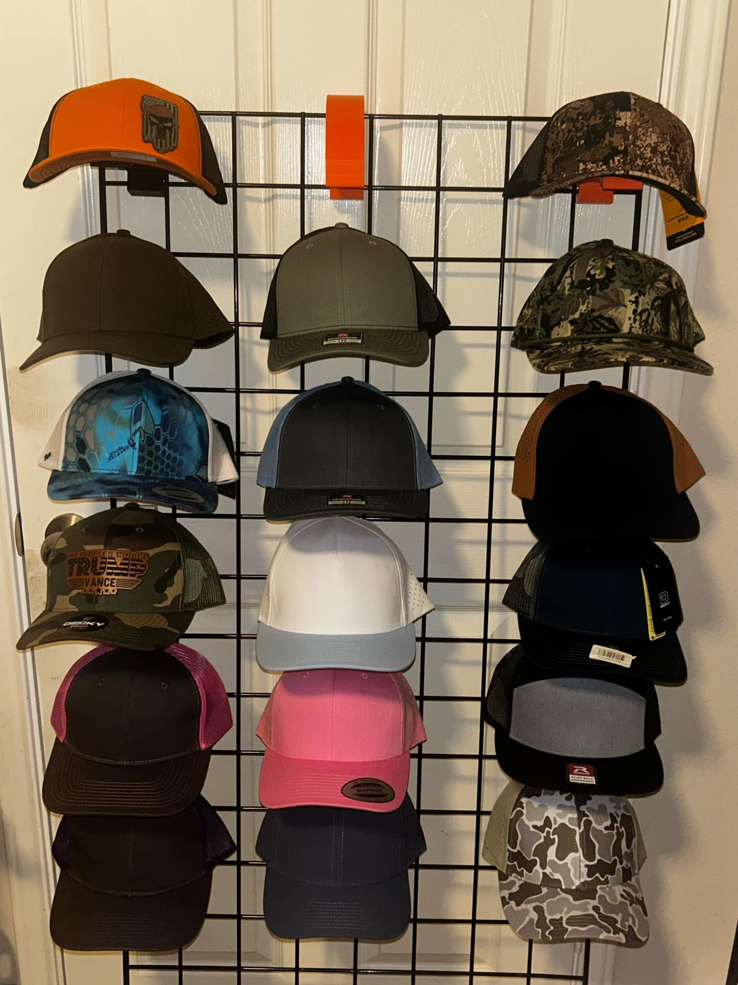 3D Printed Grid Wall Hat Hanger - #LoneStar Adhesive#