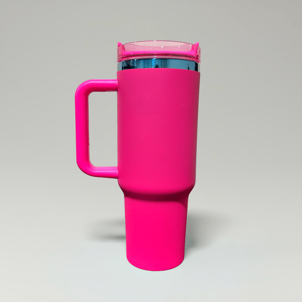 40oz Blue Plated Tumbler - Hot Pink - LoneStar Adhesive