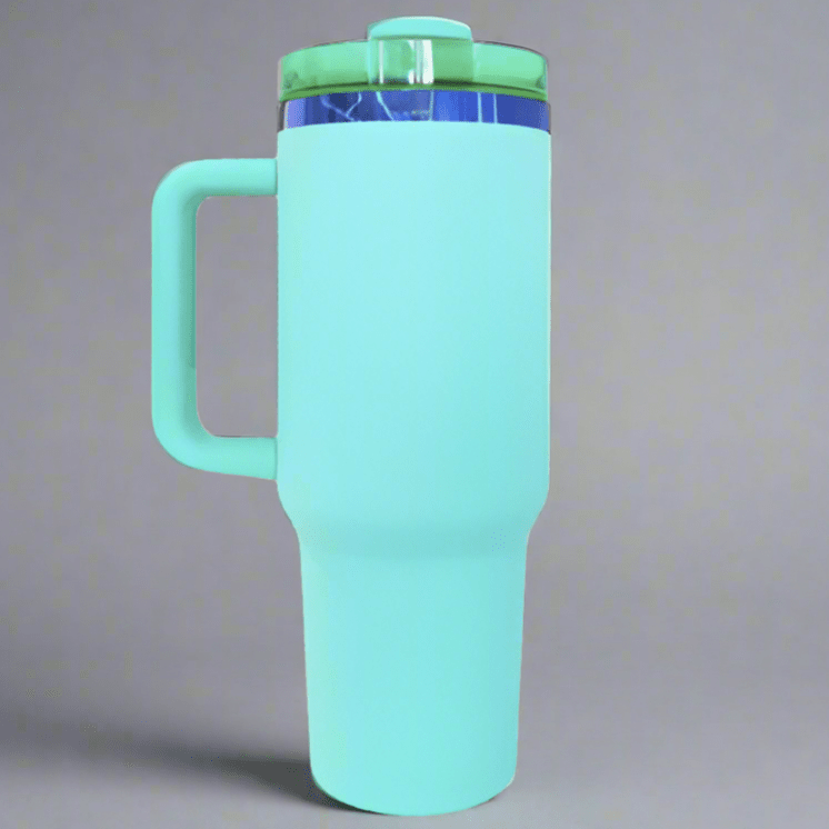 40oz Blue Plated Tumbler - Turquoise - LoneStar Adhesive