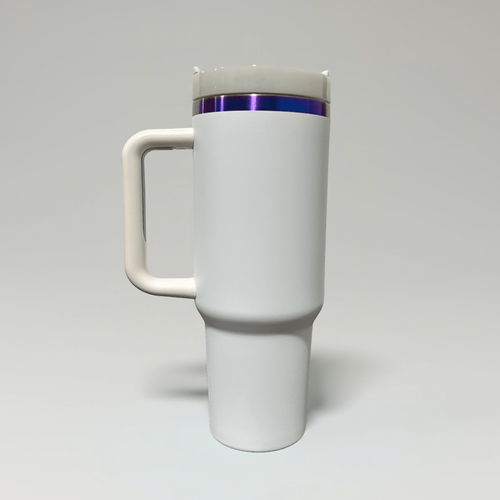 40oz Chroma Plated Tumbler - White - LoneStar Adhesive