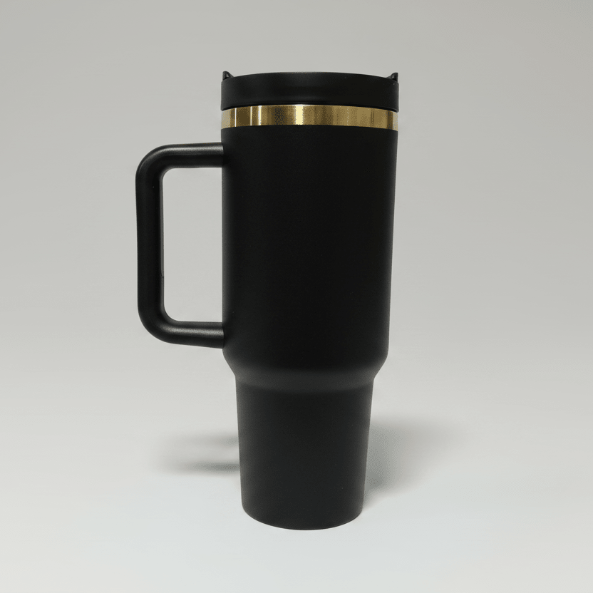40oz Gold Plated Tumbler - Black - LoneStar Adhesive