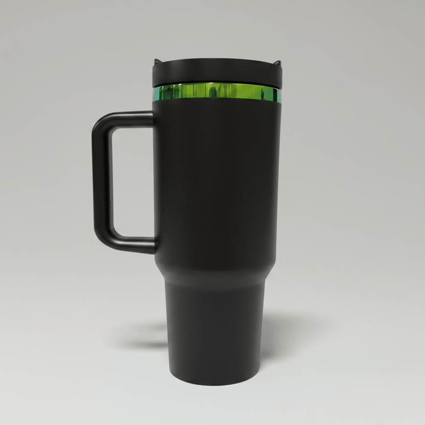 40oz Green/Blue Plated Tumbler - Black - LoneStar Adhesive