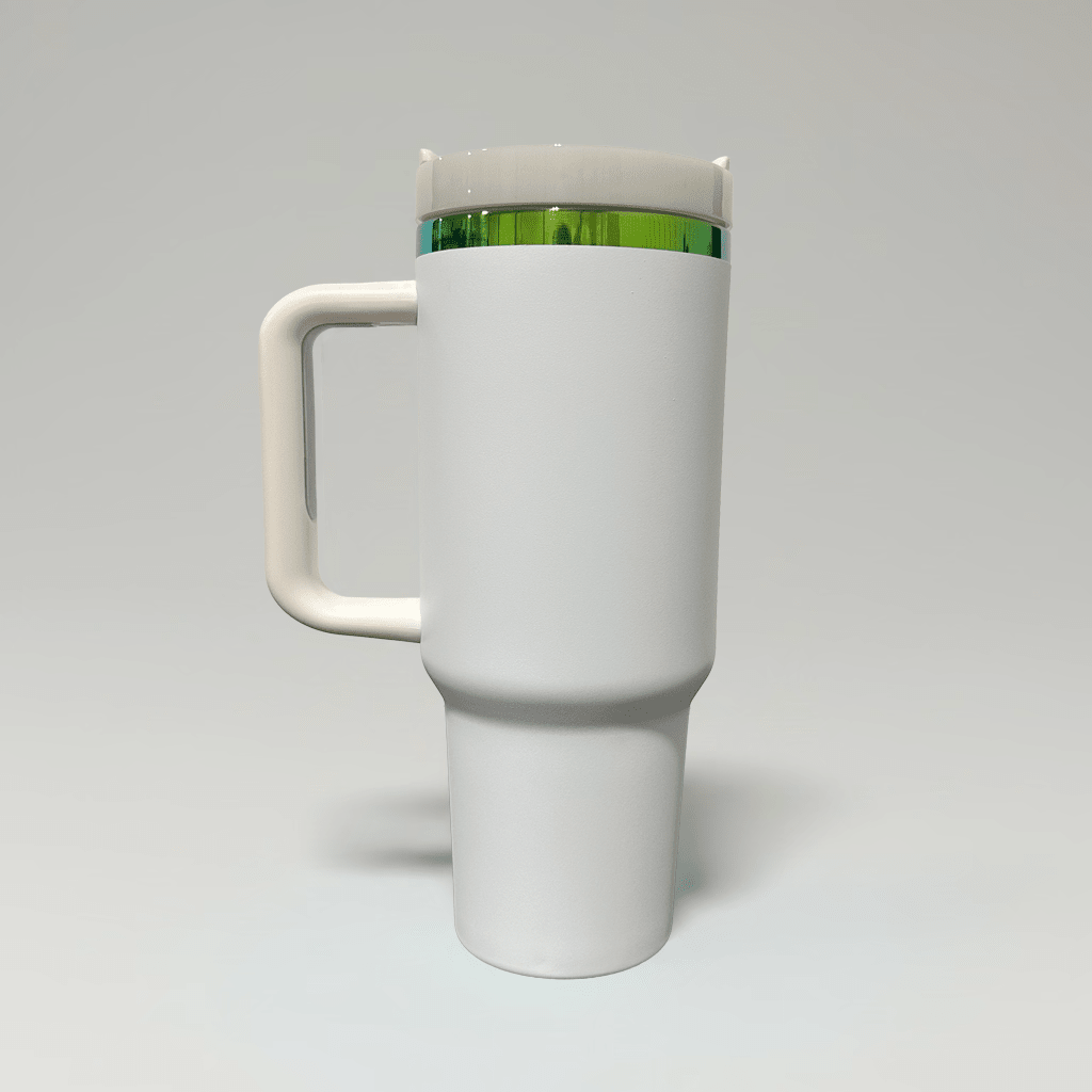40oz Green/Blue Plated Tumbler - White - LoneStar Adhesive