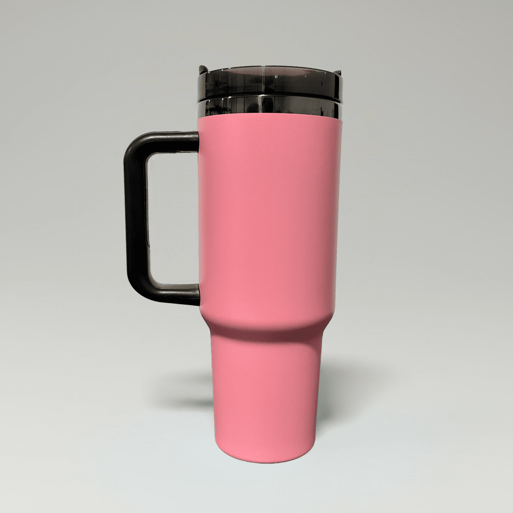 40oz Mirror Black Plated Tumbler - Pink - LoneStar Adhesive