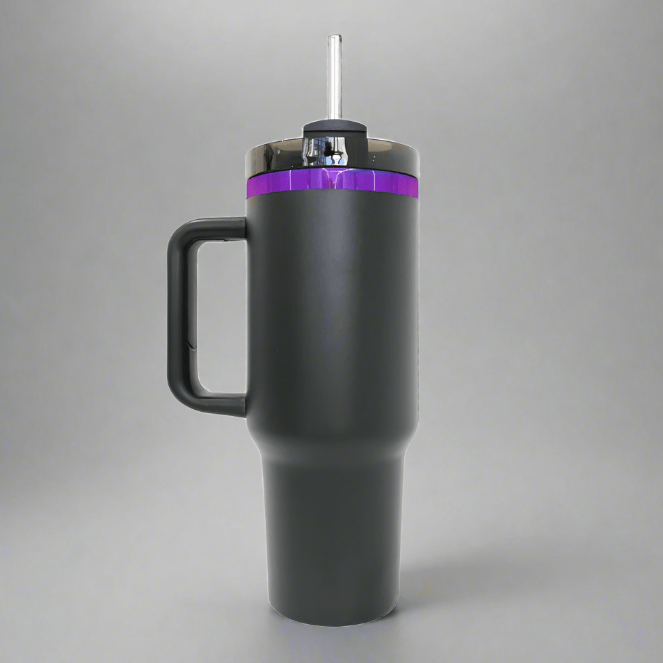 40oz Purple Plated Tumbler - Black - LoneStar Adhesive