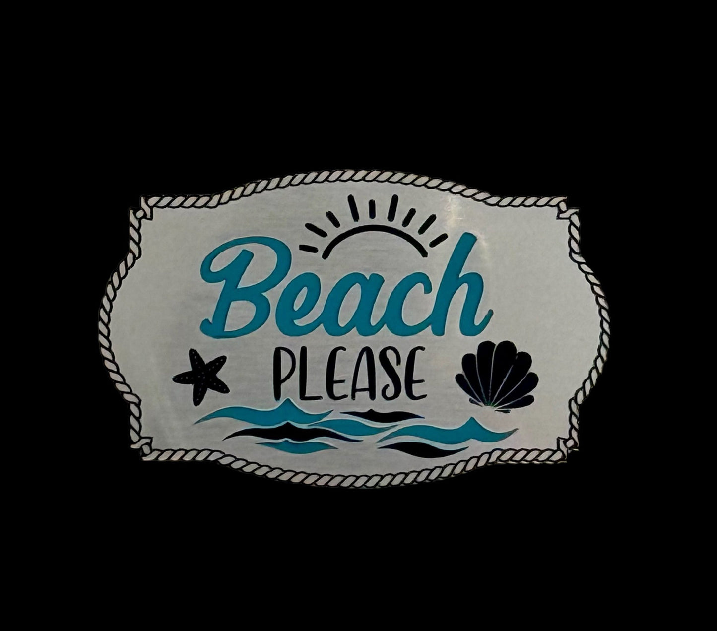 Beach Please Tri-Layer Acrylic Hat Patch