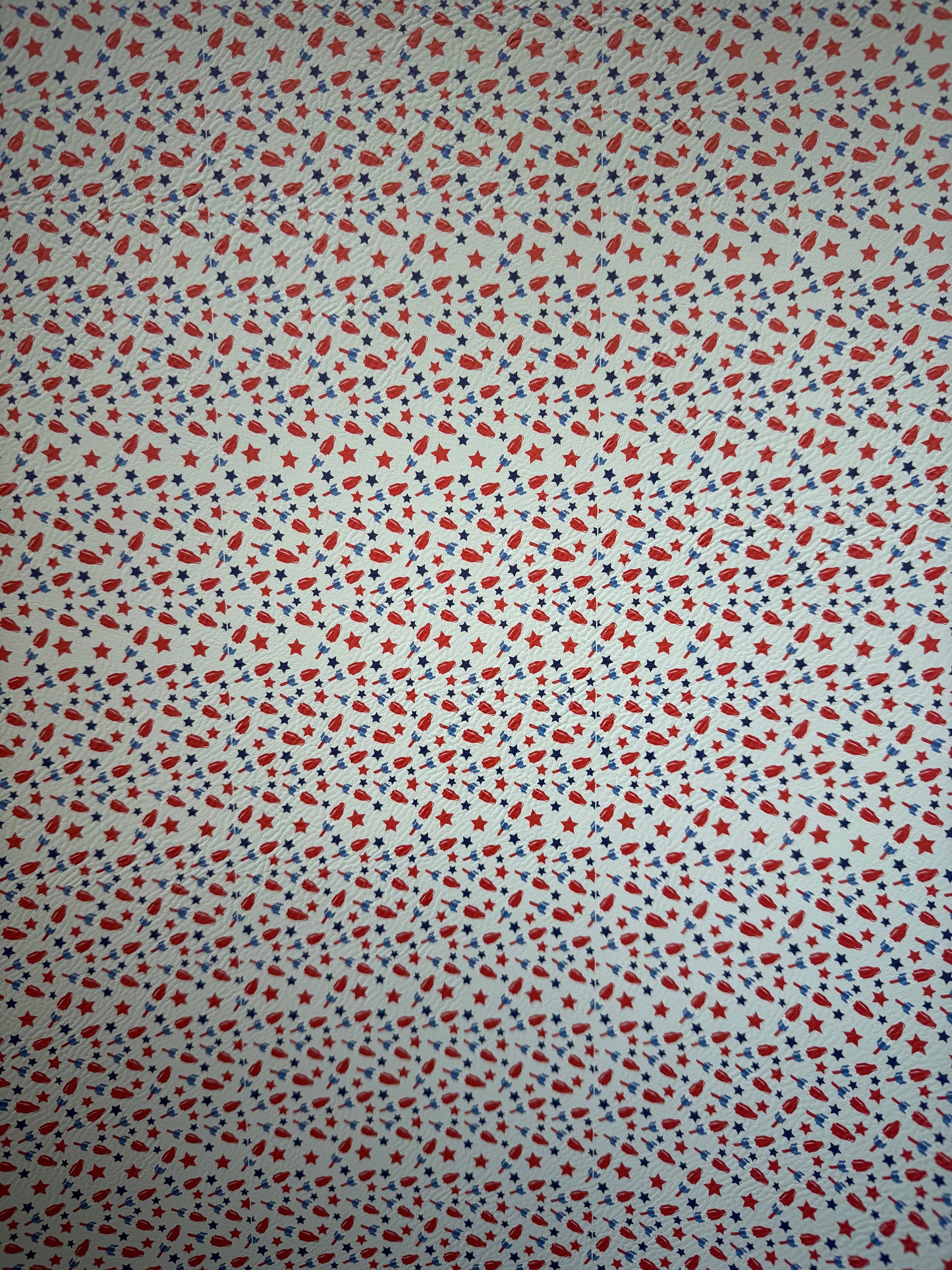 Lonestar Leatherette UV Printed RWB popsicle pattern