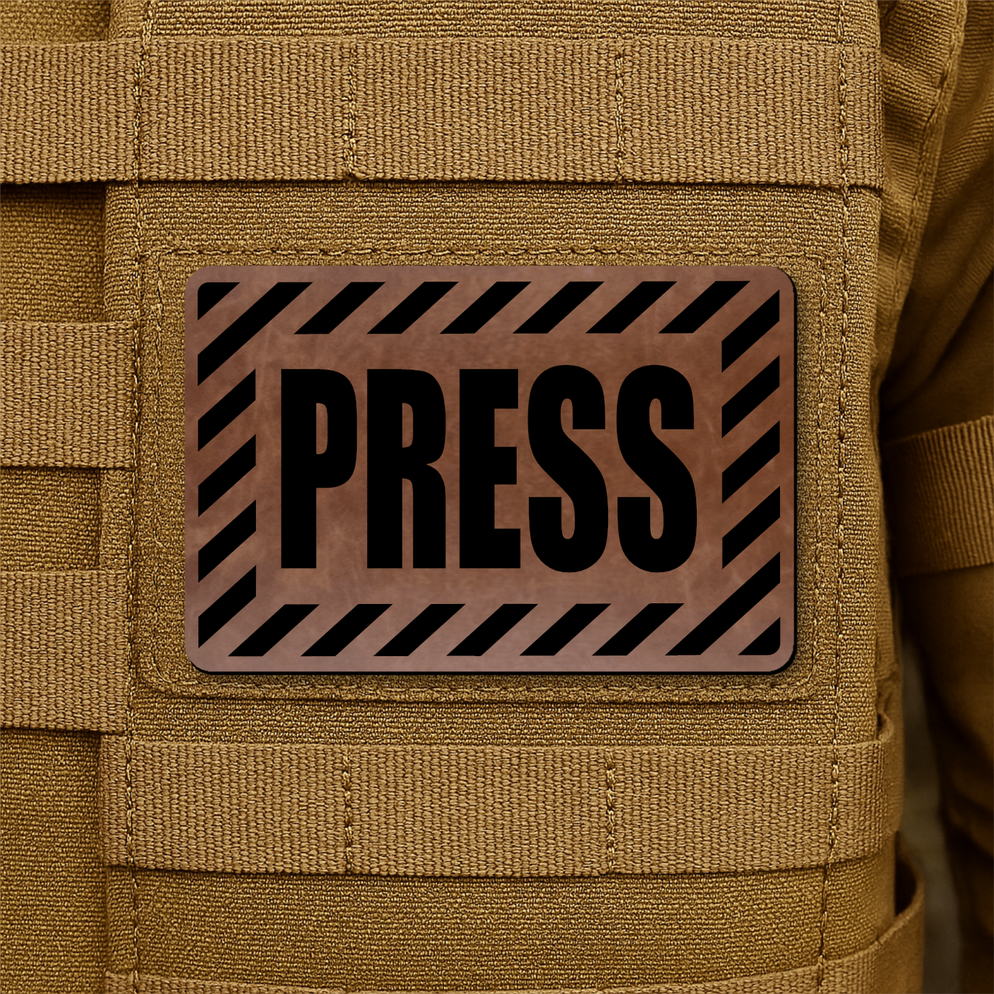 PRESS Media Journalist ID Patch – 2” x 3” Hook & Loop | Made in USA