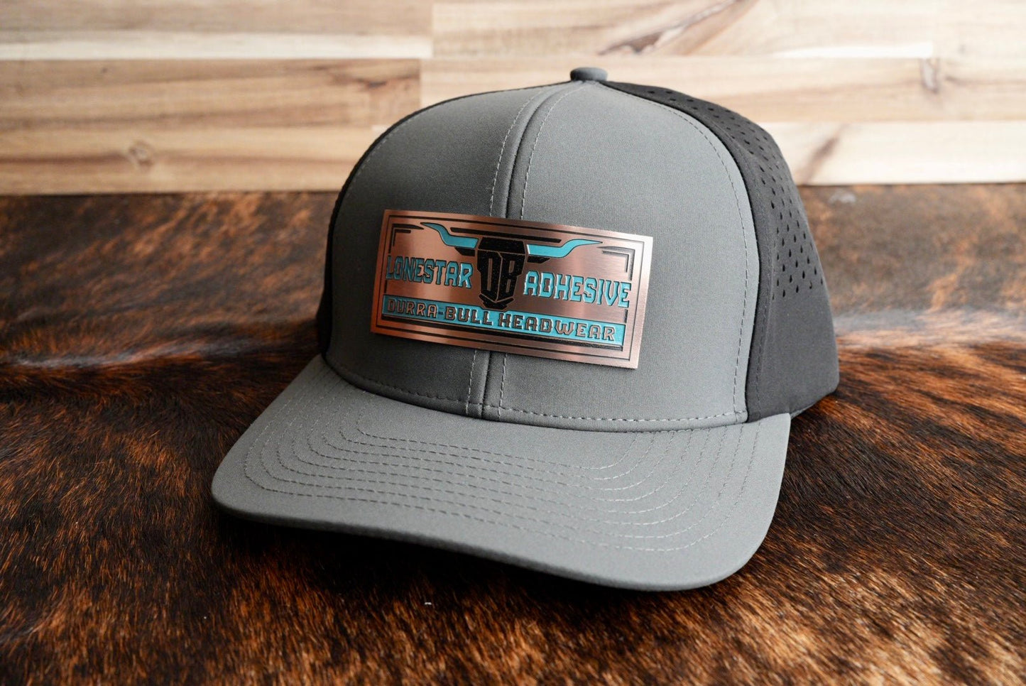 Acrylic: Copper / Black / Turquoise TriLayer Durra - Bull™ Laserable Panels (12"x24") - #LoneStar Adhesive#