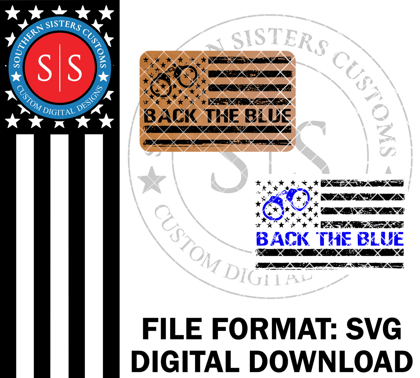 Back the Blue - #LoneStar Adhesive#