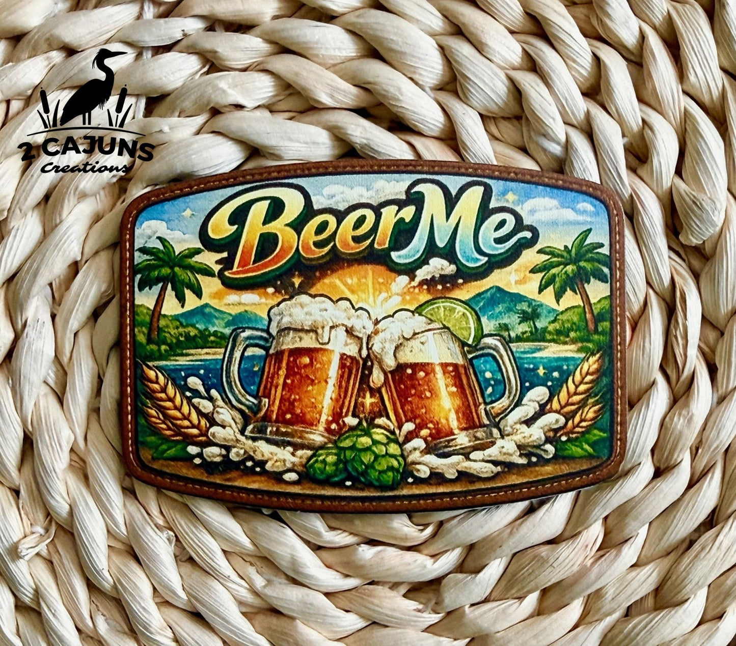 Beer Me UV Printed Hat Patch - LoneStar Adhesive
