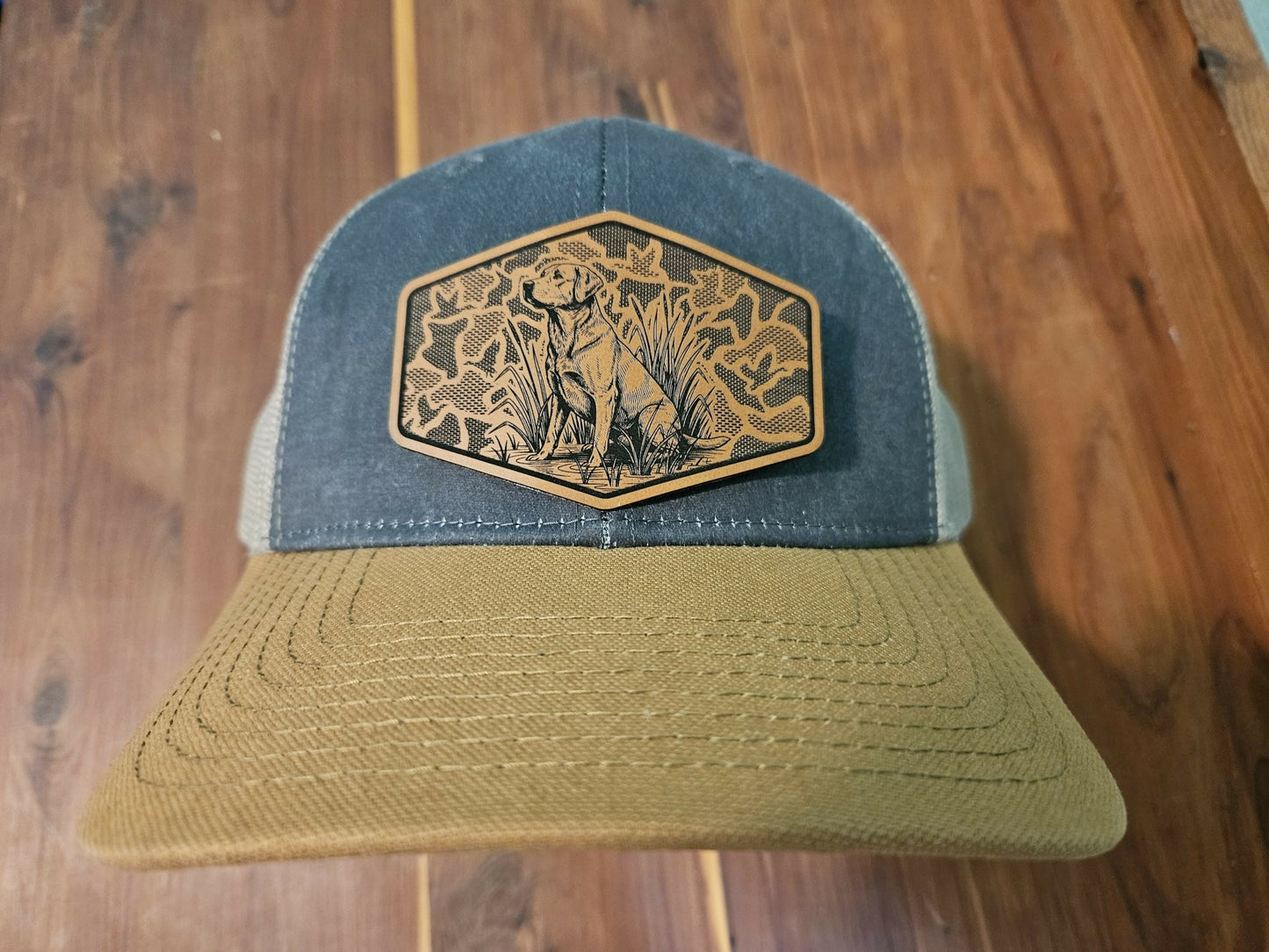 Camo Retriever Hunting Dog SVG - Laser Engraving File for Hat Patches - LoneStar Adhesive