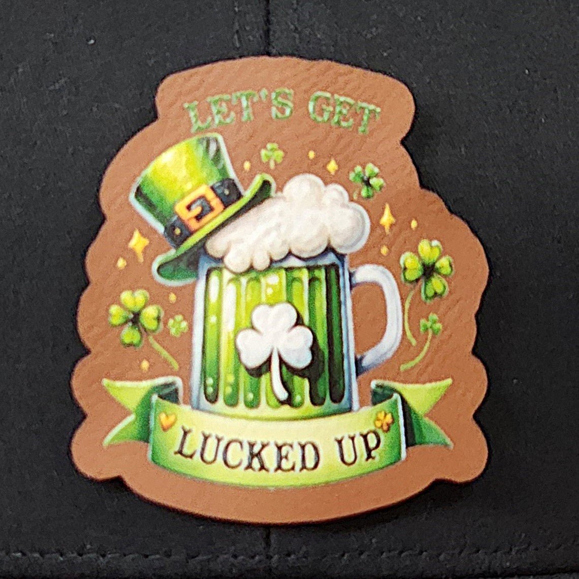 Celebrate St. Patrick's Day UV Printed Leatherette Hat Patch - MR01 - LoneStar Adhesive