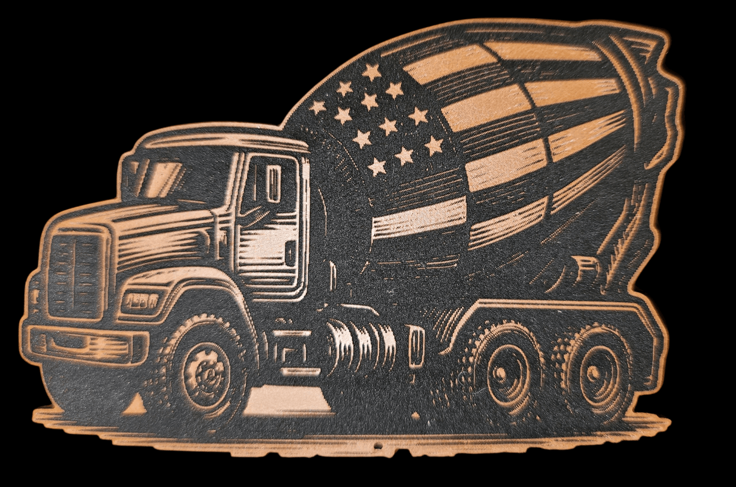 Cement Truck w/ American Flag - LoneStar Adhesive