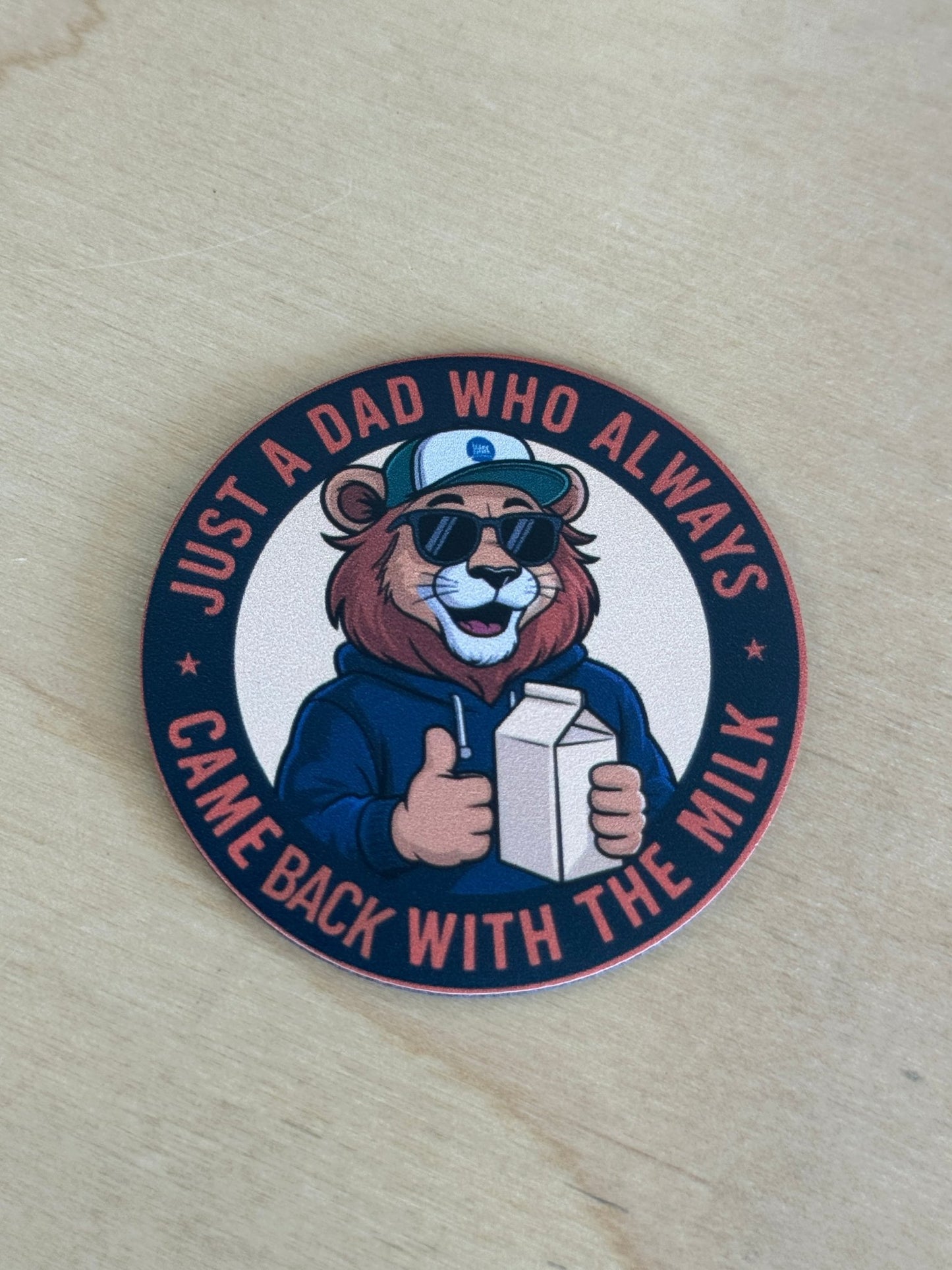 Dad Came Back With Milk UV Printed Hat Patch - LoneStar Adhesive