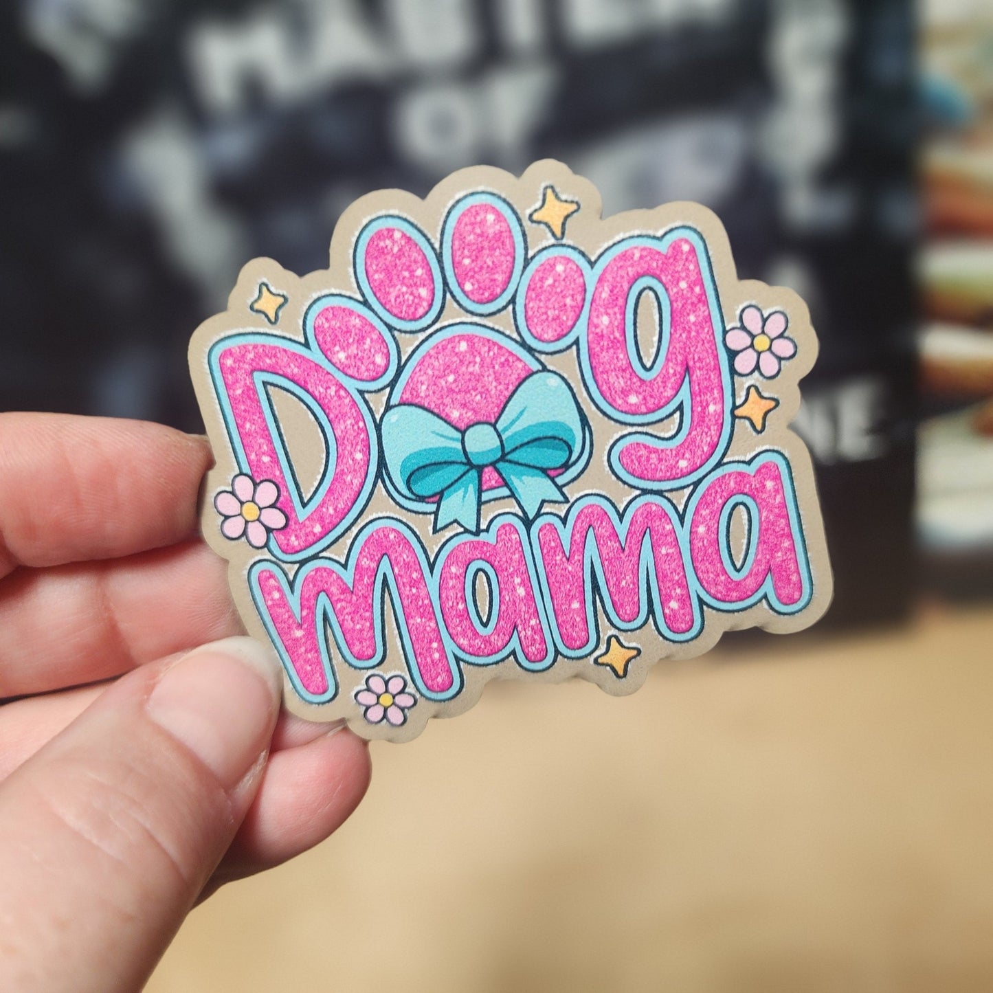 Dog Mama (Choose Your Color) UV Printed Leatherette Hat Patch - MR01 - LoneStar Adhesive