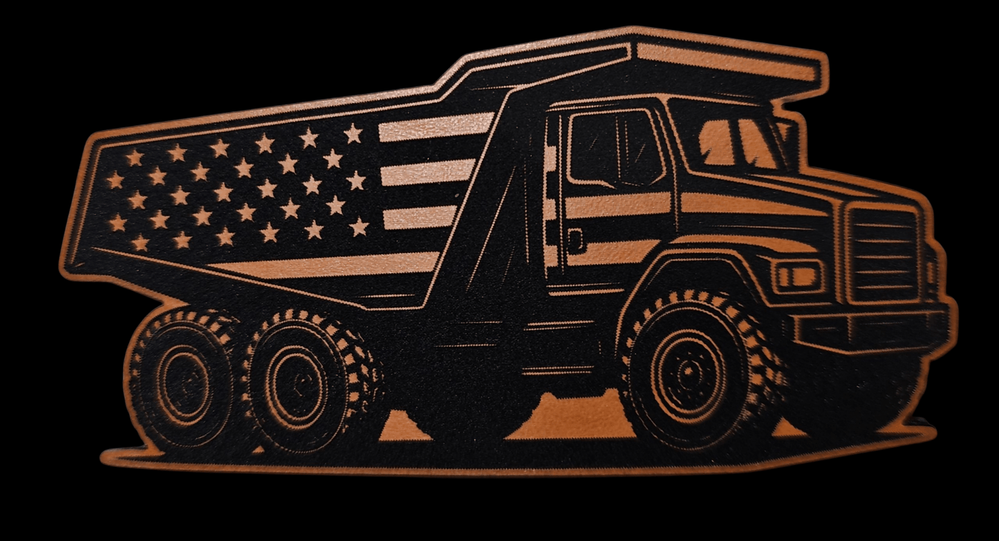 Dump Truck American Flag Digital File - LoneStar Adhesive