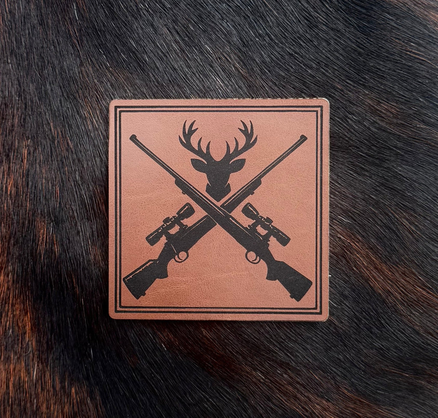 Engraved Deer Hunting Rifle Patch - LoneStar Adhesive