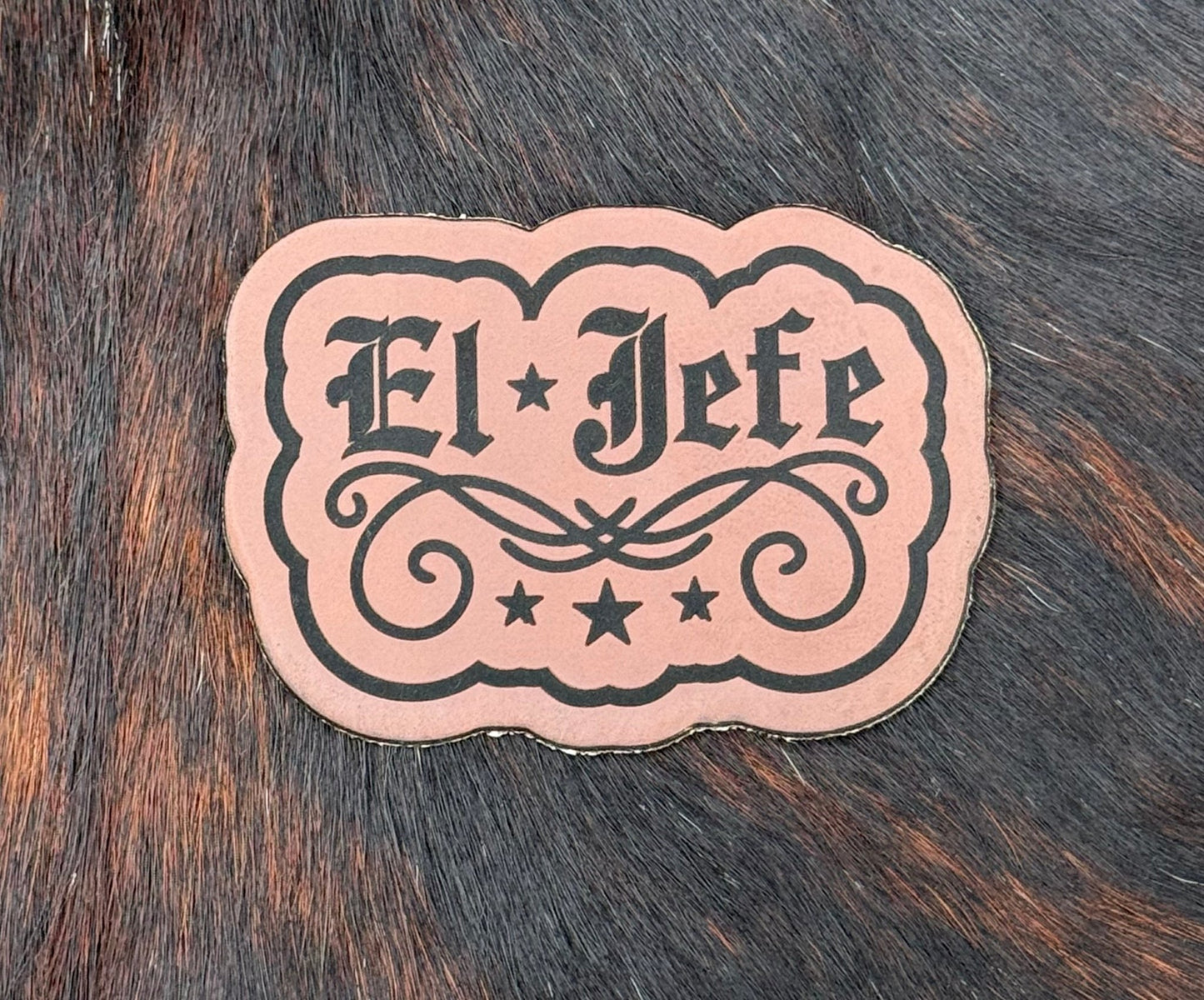 Engraved El Jefe Patch - LoneStar Adhesive