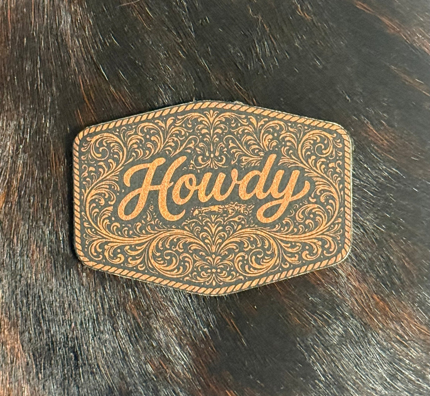 Engraved Howdy Patch - LoneStar Adhesive