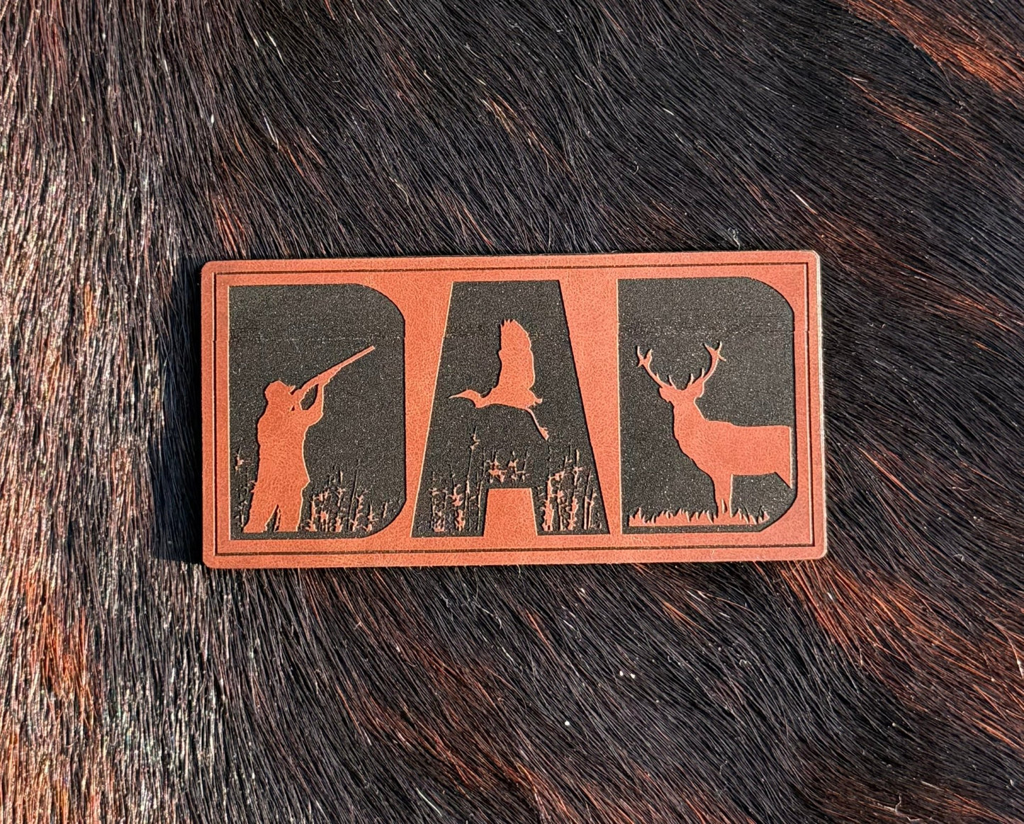 Engraved Hunting Dad Patch - LoneStar Adhesive