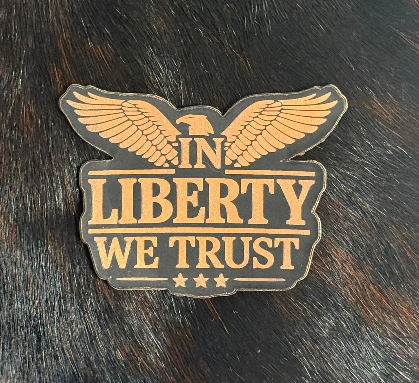 Engraved In Liberty We Trust Patch (inverted) - LoneStar Adhesive