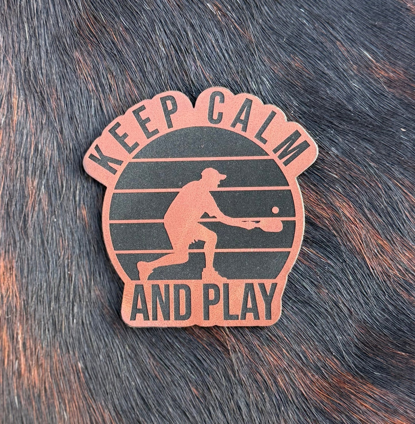 Engraved Keep Calm and Play (Pickleball) Patch - LoneStar Adhesive