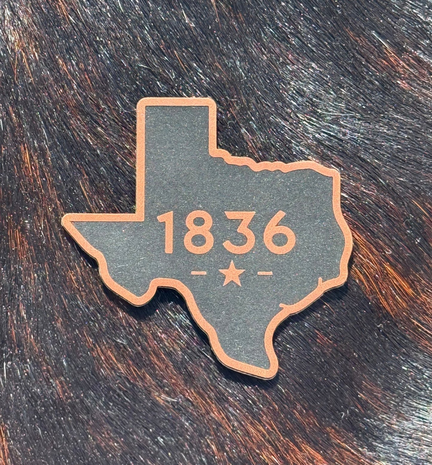 Engraved Texas 1836 Patch - LoneStar Adhesive
