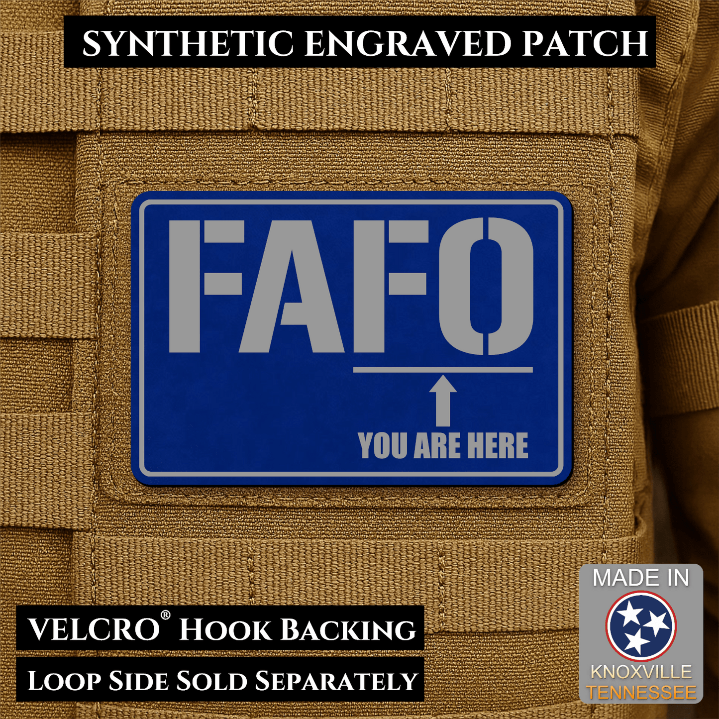FAFO Morale Patch 2"x3" Hook & Loop | Made in USA - LoneStar Adhesive