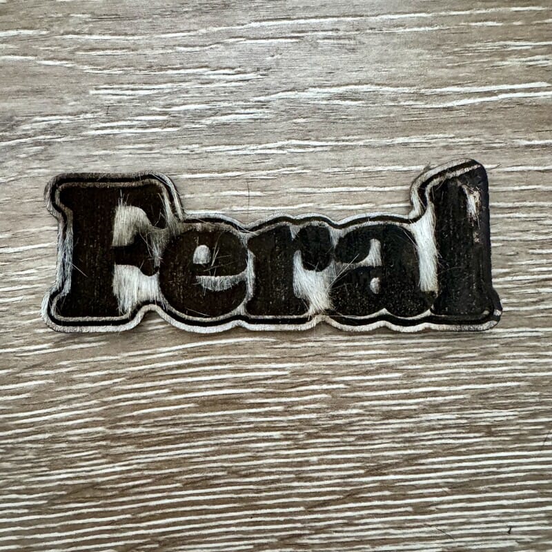 Feral Genuine Cowhide Iron-On Patch - #LoneStar Adhesive#
