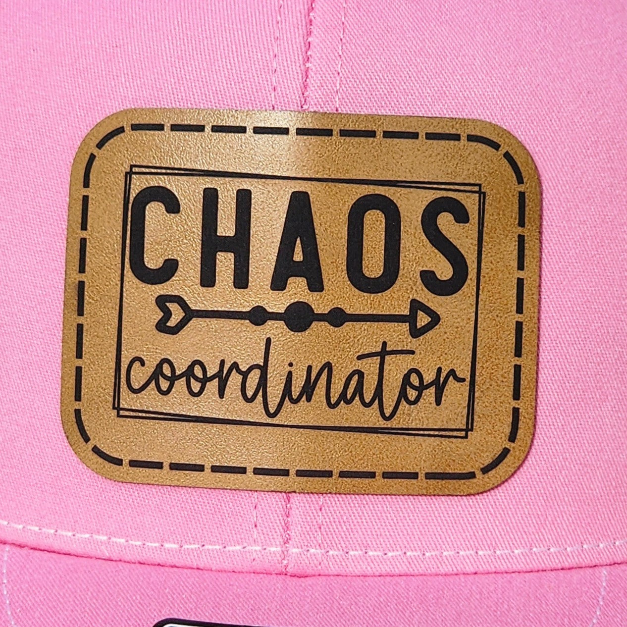 Embrace Your Inner Chaos Engraved Leatherette Hat Patch - MR01