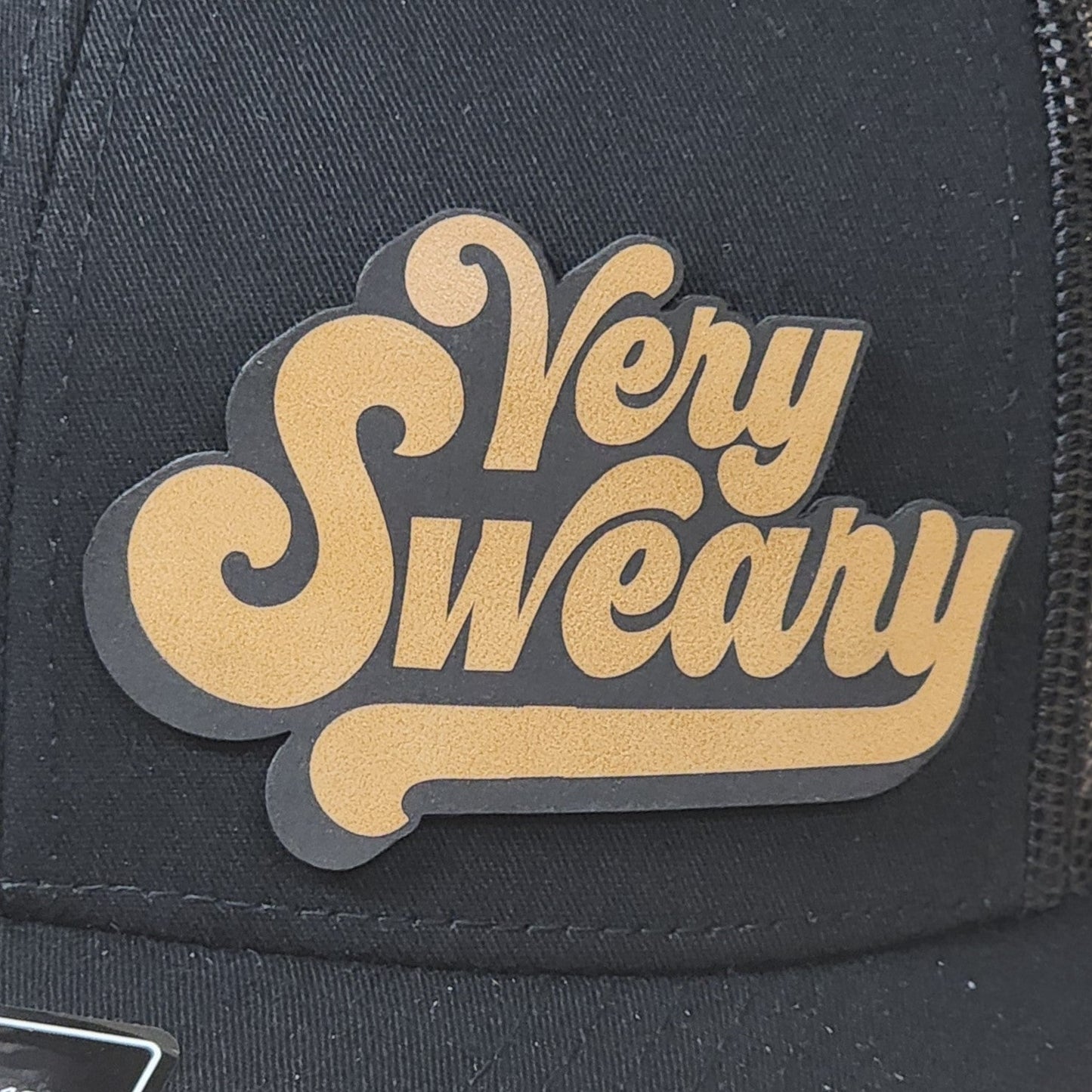 Very Sweary Engraved Leatherette Hat Patch - MR01
