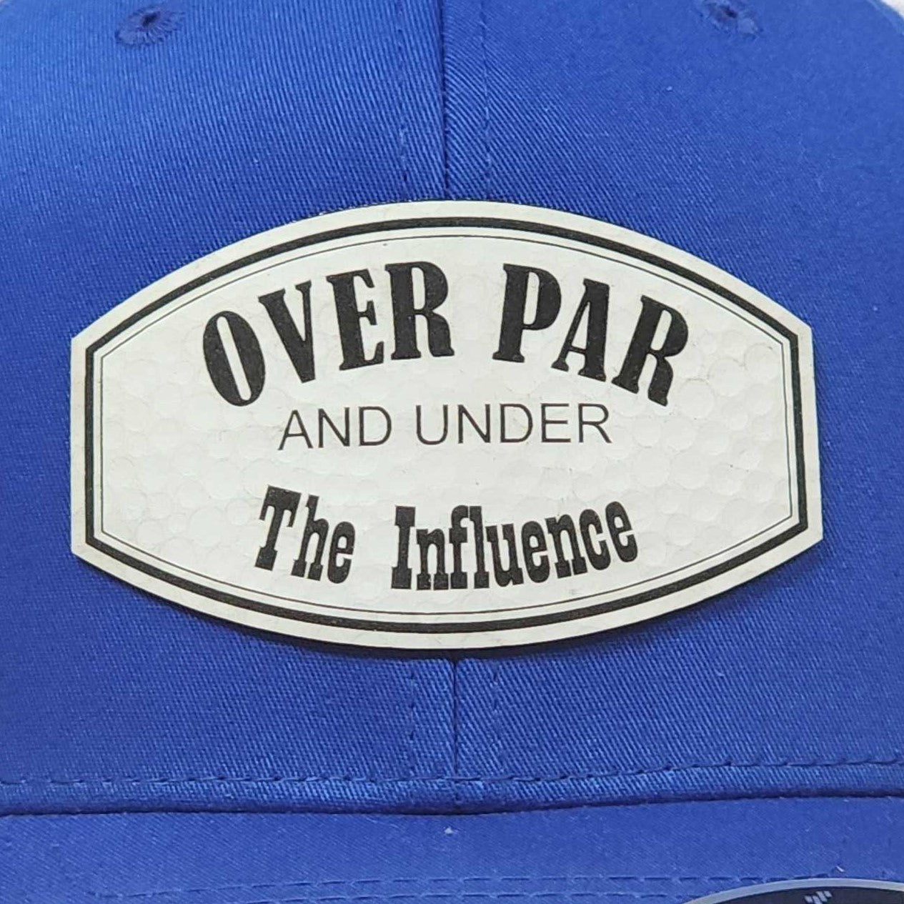 Golfing Under the Influence Engraved Leatherette Hat Patch - MR01