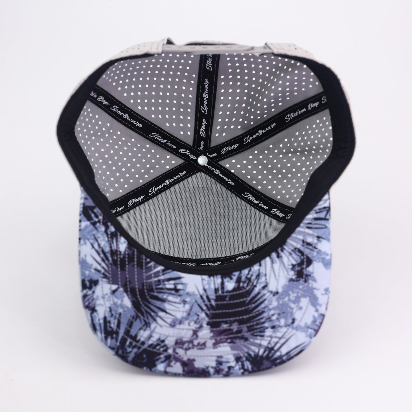 grey front with palm palms leaf prints and grey back - LoneStar Adhesive