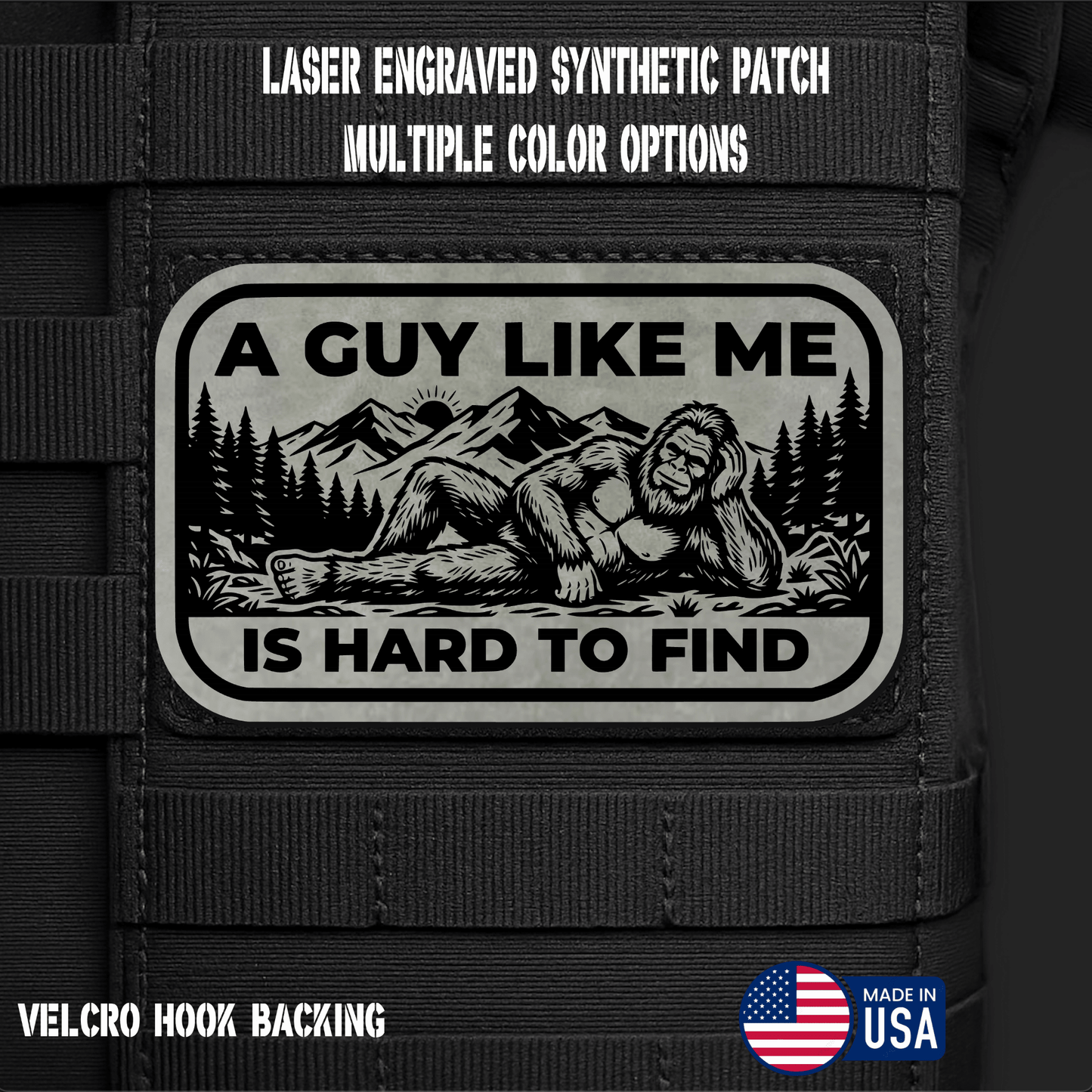 Guy Like Me is Hard to Find (Option 2) Funny Morale Patch | Made in USA | VELCRO® Brand Hook Backing - LoneStar Adhesive