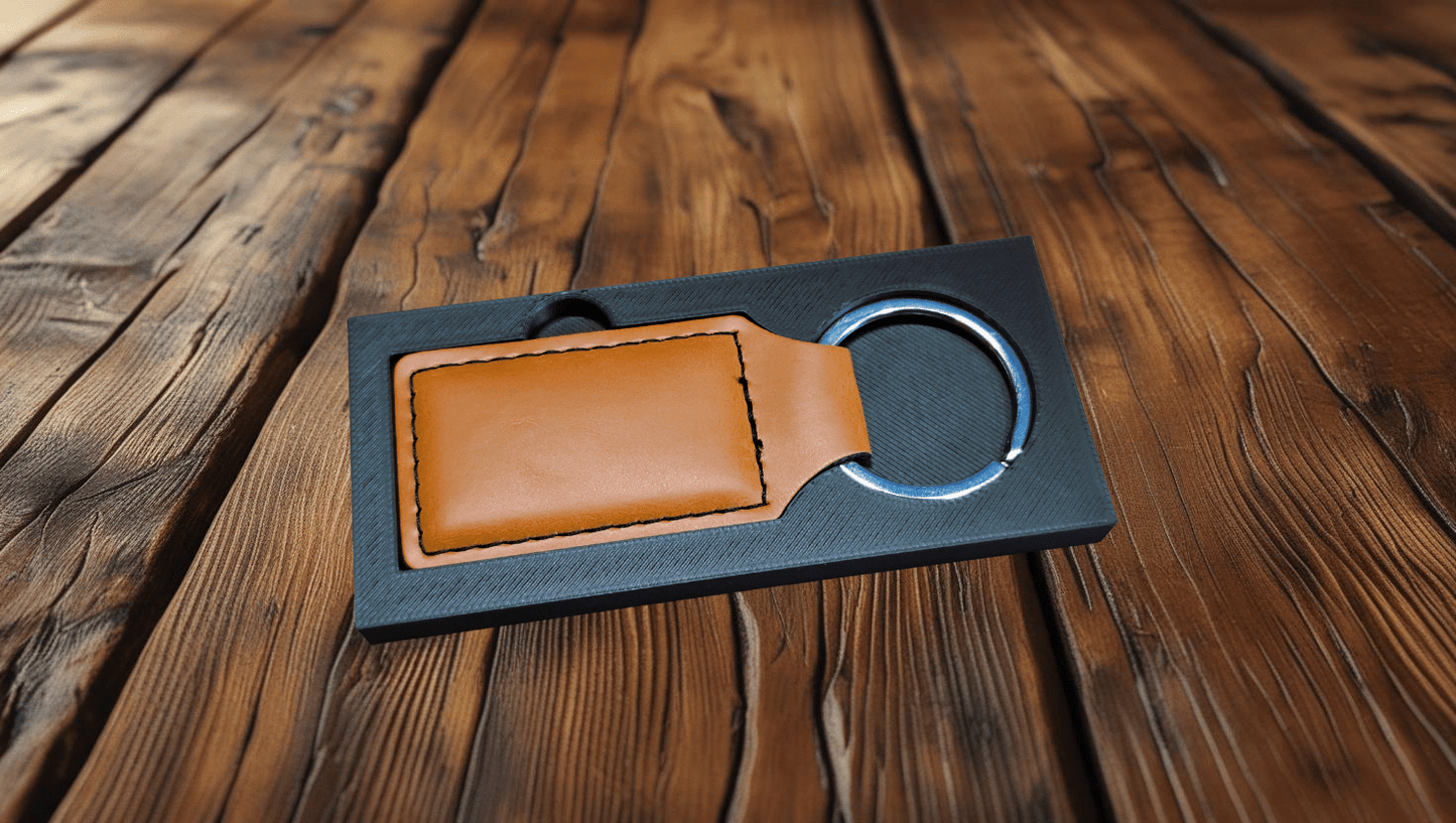 Keychain jig for laser engraving - LoneStar Adhesive