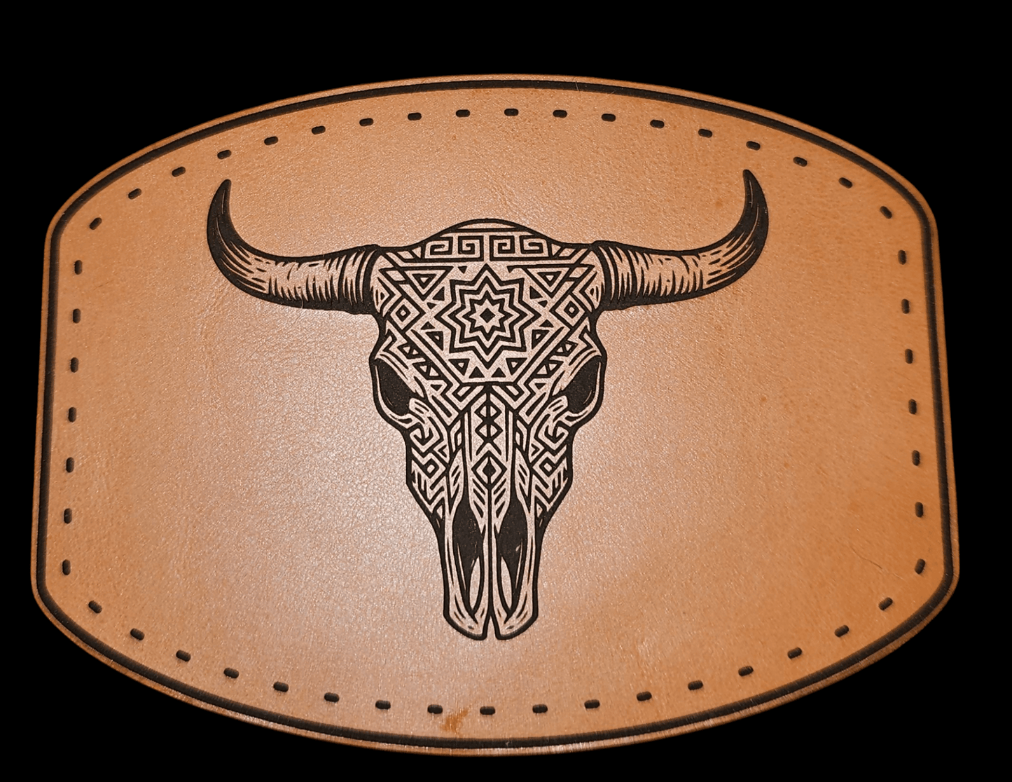 Longhorn Skull With Pattern V1 - LoneStar Adhesive