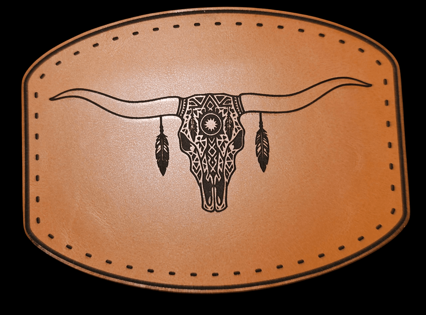 Longhorn Skull With Pattern V4 - LoneStar Adhesive