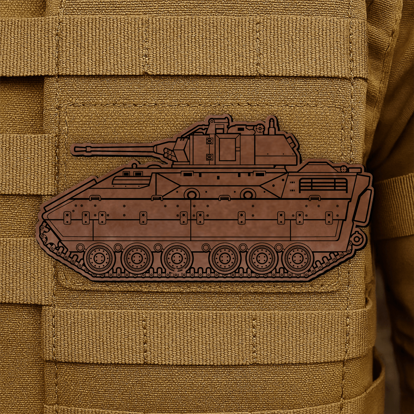 M2/M3 Bradley Fighting Vehicle Engraved Morale Patch – 1.4” x 3” Hook & Loop Tactical Patch | Made in USA - LoneStar Adhesive