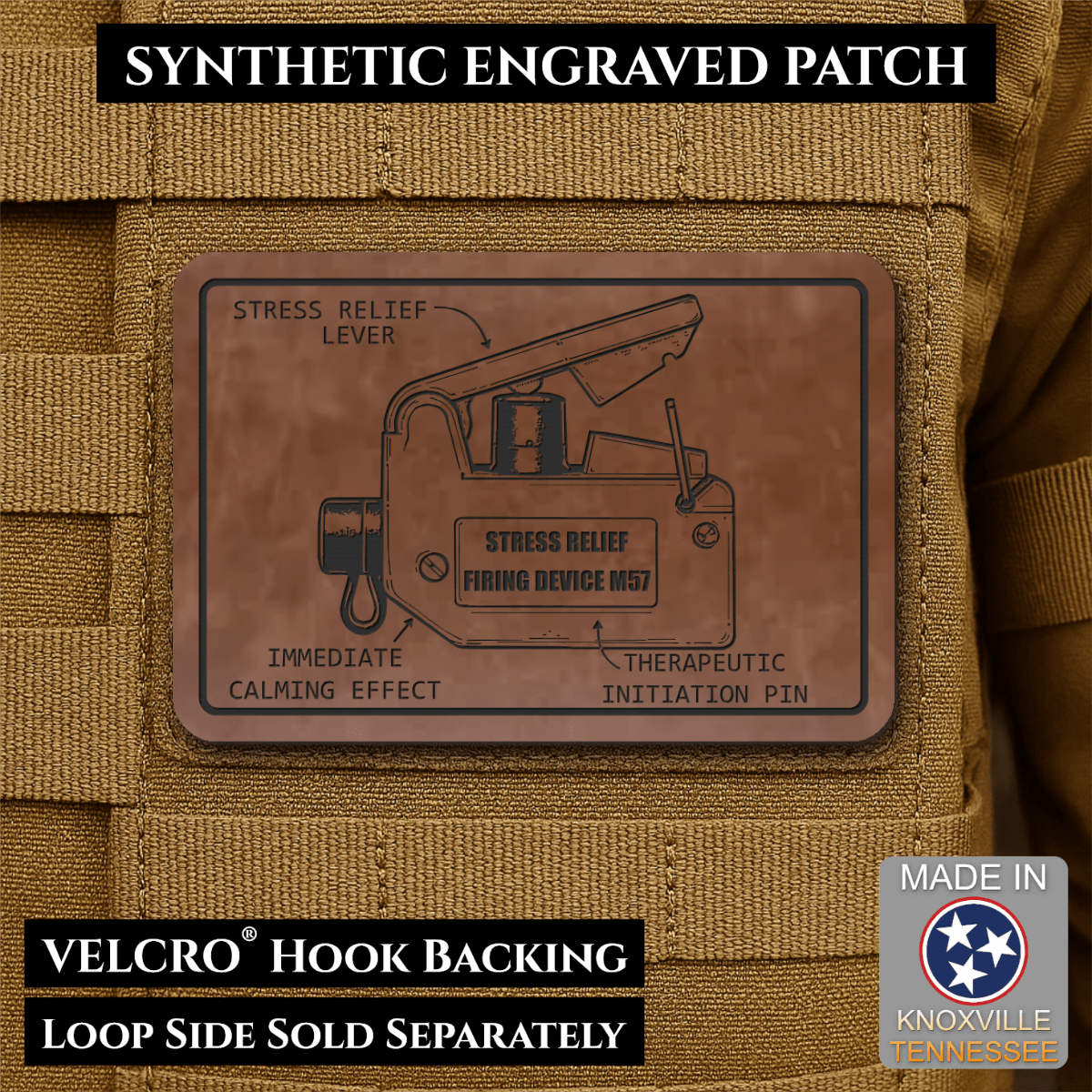 M57 Claymore Mine Clacker Funny Morale Patch, 2x3" | Made in USA | VELCRO® Brand Hook Backing - #LoneStar Adhesive#